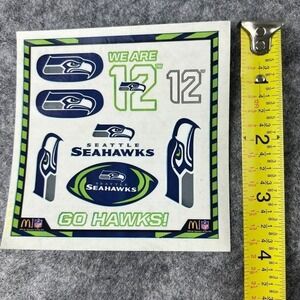Lot of 2 Seattle Seahawks Waterless Temp Tattoos 12th Man‎ NFL Fan Super Bowl